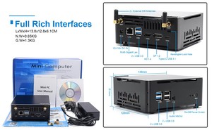 HYSTOU süper Mini bilgisayar Intel Core i7-8565U MSATA M.2 2DDR4 tipi C Win 10/11 masaüstü 4k çift ekran ofis PC M2 - Product Image 3