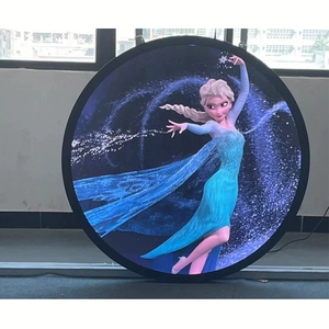 Inoutdoor açık yuvarlak daire Smd Shenzhen logo Led ekran yuvarlak çift taraflı hareketli Led tabela reklam tabela ekranı - Product Image 2