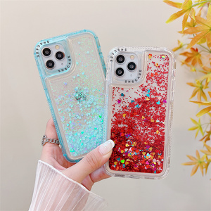 Toptan 3-in-1 degrade Quicksand cep telefonu kılıfı sert kabuk göz kamaştırıcı toz ve Glitter anti-damla ücretsiz örnek - Product Image 1