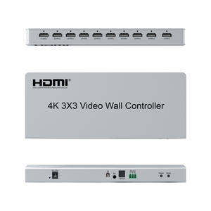 Controlador de pared de VIDEO 4K HDMI Salida HDMI 3x3 y 1 entrada para pantalla de empalme de 9 TV