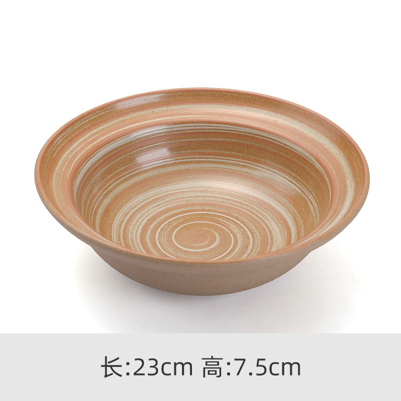 Plato hondo de arcilla con forma de sombrero para sopa, 23 cm