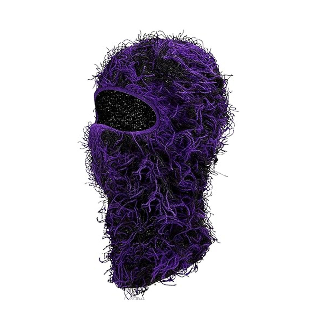 Black purple beard on black background