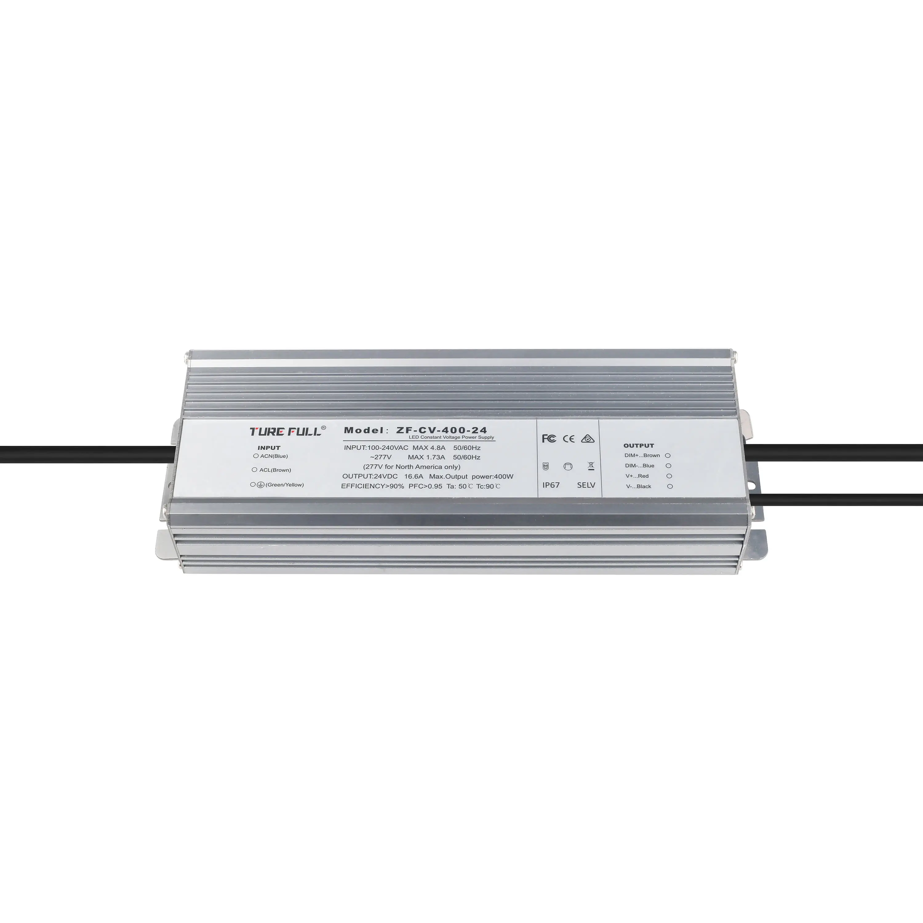 TURE מלא IP68 עמיד למים 110v 220v Ac Dc מתח קבוע 24w עד 400w 12v 24v זרם קבוע לד דרייבר