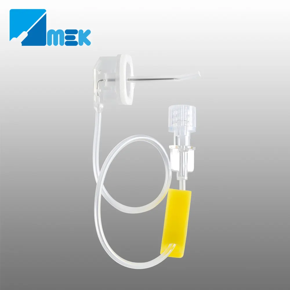 19G 20G 21G 22G safety huber needle 90 degree Non coring huber needle with CE ISO MDSAP