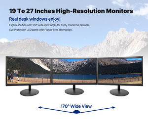 Monitor LCD de pantalla universal de 19, 20, 22, 24 y 27 pulgadas, para ordenador de oficina, OEM, precio barato de fábrica, monitor de juegos de PC de escritorio LCED