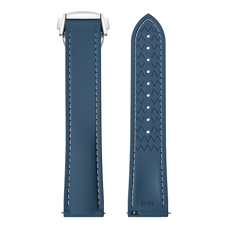 Royalblue (ligne blanche)-boucle argentée