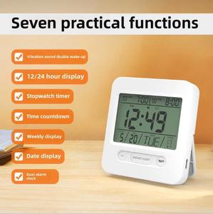 Neuer beliebter digitaler Reise wecker Faltbarer Kalender Temperatur Timer LCD Hintergrund beleuchtung Schreibtisch uhr - Product Image 4