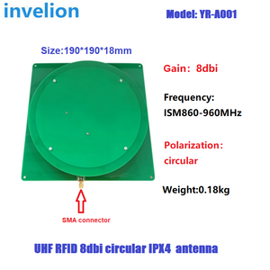 UHF RFID 8dbi circolare passivo IPX4 1-3m Antenna 860-960mhz Ip SMA Rj45 Tcp/ip 4 porte rete Rfid Controller di accesso Invelion