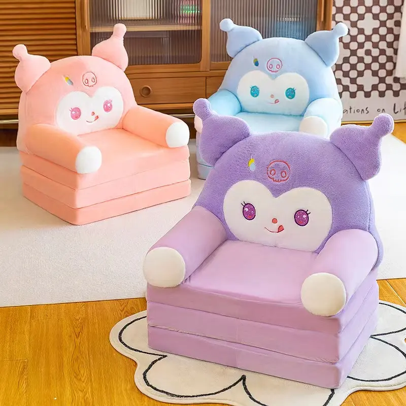 Kuromi Novo Design Sanrio Crianças Sofá Cadeira Sentada Sanrio Recheado Lugares De Pelúcia Sofá Macio Do Bebê