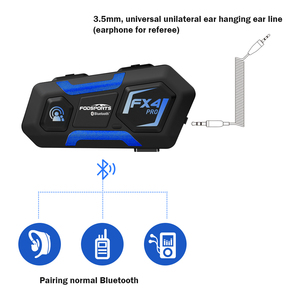 4 Uds Fodsports FX4 PRO 1000M intercomunicador Full Duplex entrenador de fútbol Judger auricular 4 Sistema de Comunicación de árbitro auriculares - Product Image 5