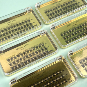 Özel etiket C D kıvırmak vizon Diy kirpik segmentli kiti küme kirpik bireysel küme düğüm ücretsiz doğal Diy küme Lashes kiti - Product Image 1