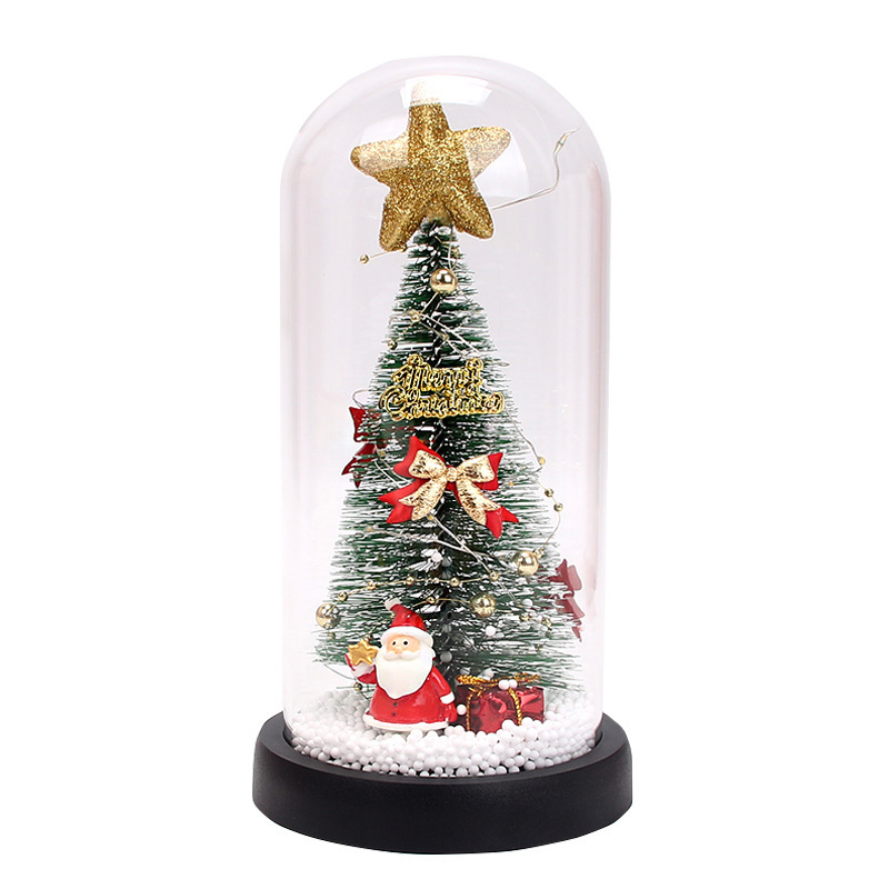 Glass-covered Santa Claus Christmas gift package