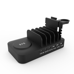 Özelleştirilmiş elektrikli masaüstü multiplet hızlı cep telefonu usb 9 6 5 3 in 1 kablosuz şarj taşınabilir şarj istasyonları - Product Image 2
