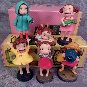 6 adet/takım Gake hayır <span class=keywords><strong>Ponyo</strong></span> <span class=keywords><strong>Ponyo</strong></span> sevimli Kawaii japon animesi PVC şekil hayranları çocuk noel hediye seti heykelcik
