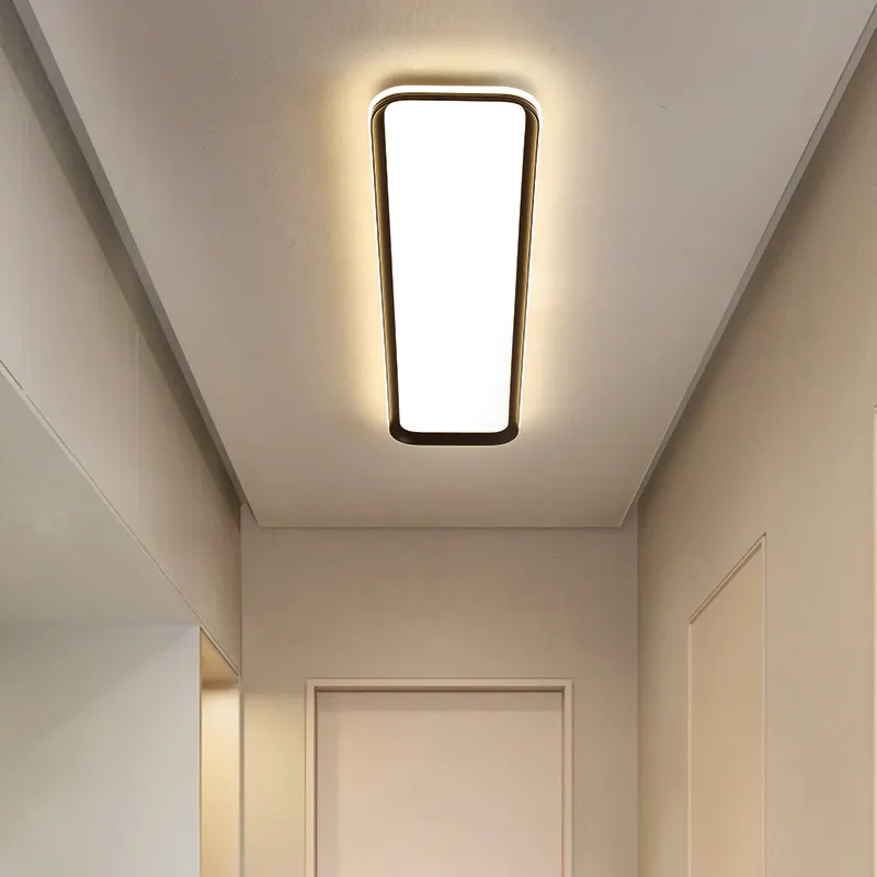Lámpara de techo para pasillo, luz LED rectangular ultrafina de entrada, moderna y sencilla, para balcón, gran oferta