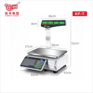 KF-T Digital Weighing Scale With Barcode Weighing Price Printer 30kg Scale - Product Image 1