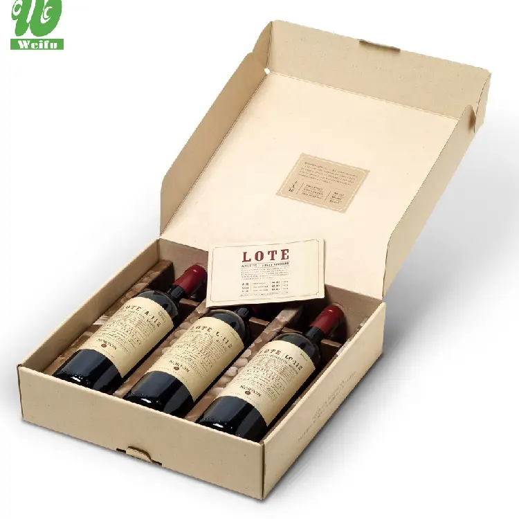 Rosa harte Hand Papier karton Luxus benutzer definierte Präsentation Geschenk box für Wein Bier Glasflasche Flöte Geschenk packung Kind mit Abdeckung