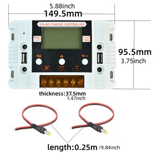 12V/24V ROHS Сертифицированный контроллер солнечного заряда с ЖК-дисплеем ручной PWM MPPT технология 30A Емкость
