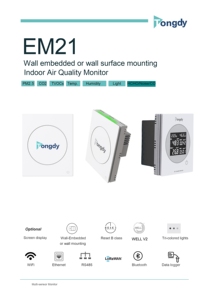 EM21-CO2 Digital Indoor Monitor LCD Display NDIR <strong>Sensor</strong> Type CO2 PM2.5 <strong>Temperature</strong> Humidity TVOC HCHO CO Light Noise Sensing - Product Image 4