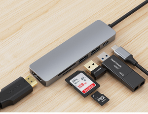 6 Port <strong>USB</strong> C Hub with Card Reader HDM1 4K <strong>Video</strong> Output <strong>USB</strong> 3.0 and 87W PD Charging for <strong>Mac</strong> Pro Laptop Multifunction Adapter - Product Image 6