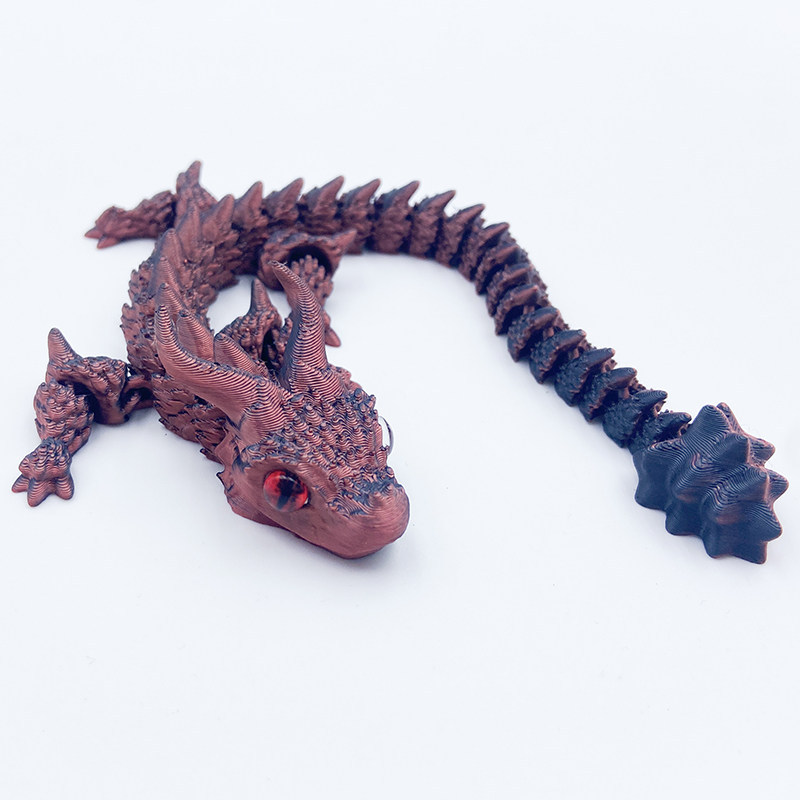 23.5cm black and red ceratopsian