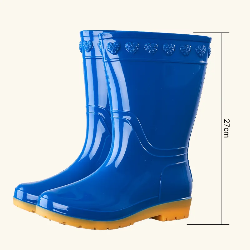 Nuovo prodotto donna pioggia stivali di acqua di personalizzazione della fabbrica a prova di acqua scarpe di gomma per le donne