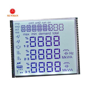 Werks-custom monochrom-bildschirm 7-segment-lcd-display für thermostat temperatur/energiemesser - Product Image 5