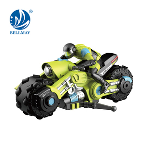 Bemay oyuncak 2.4GHz 1:10 uzaktan kumanda sürüklenen motosiklet, çocuklar için LED ışıkları ile Mecanum tekerlek motosiklet - Product Image 6