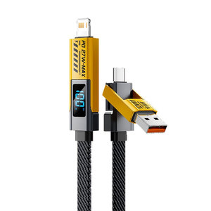 SDL数据电缆制造商6A快速充电USB电缆65w定制各种带Iphone C/USB A端口的多充电电缆 - Product Image 1