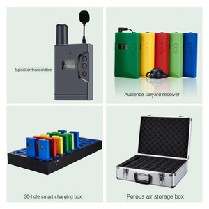 Sistema de comunicación inalámbrico portátil de alta calidad, audio, guía bidireccional, auriculares traseros, tourguide para guía