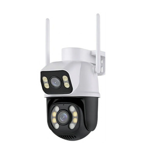 White Wireless <strong>IP</strong> <strong>Camera</strong> Wifi Two Way <strong>Intercom</strong> Color Night Vision ICSEE 30M Dual 4MP <strong>Camera</strong> Outdoor - Product Image 1