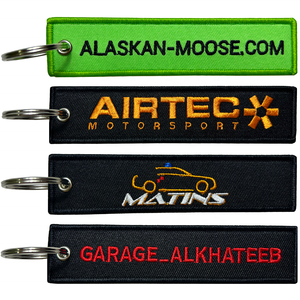 ป้ายปักลายเครื่องบินเครื่องบินส่วนบุคคลพวงกุญแจผ้าทอแบบสั่งทำ - Product Image 6