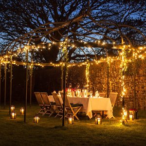 Cadena de luces <span class=keywords><strong>LED</strong></span> que cambia de Color 600, luz de Navidad Multicolor para exteriores, impermeable con temporizador para decoración de Navidad de árbol