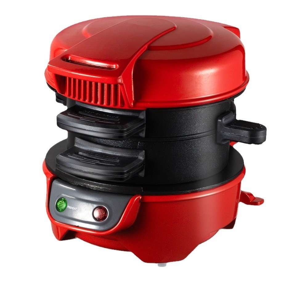 Máquina para hacer hamburguesas roja