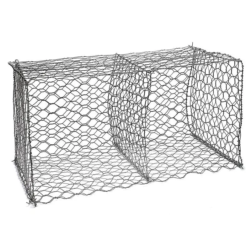 Boîte en treillis métallique gabion hexagonal double torsadé murs gabion enduits de pvc paniers gabion galvanisés