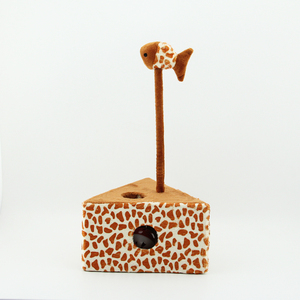 猫用刮刮器弹簧鼠标玩具小猫用羽毛鼠标 - Product Image 1