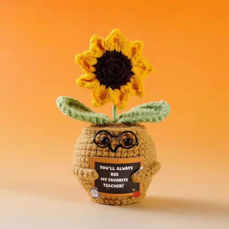brown Teachers day glasses sunflower