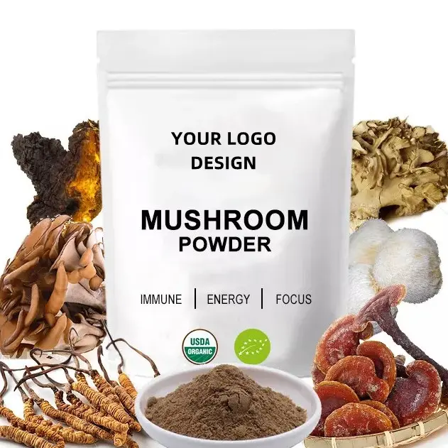Органический экстракт грибов 100% чистый Травяной Растительный порошок смесь высококачественный лекарственный гриб