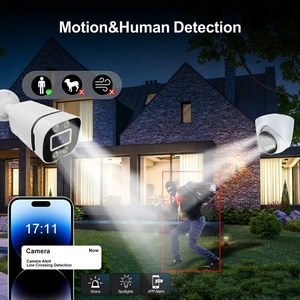 4MP Überwachungs kamerasystem im Freien mit menschlicher Erkennung Zwei-Wege-Audio 8CH POE IP-Kamera-Kit P2P Kostenloser Fernzugriff - Product Image 5