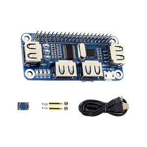 4 Ports <strong>USB</strong> HUB HAT for <strong>Raspberry</strong> <strong>Pi</strong> 3 / 2 / Zero W Extension Board <strong>USB</strong> to UART for <strong>Serial</strong> Debugging Compatible With USB2.0/1.0