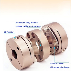 Mask <strong>Machine</strong> Aluminum Alloy <strong>Elastic</strong> Precision Diaphragm Coupling High Torque <strong>Servo</strong> Motor Motor Screw Rod Connecting Shaft GLFC - Product Image 2