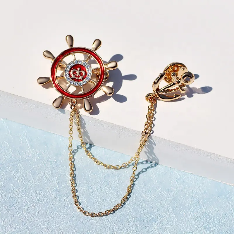 Perno della spilla della catena navale di lusso dei gioielli classici della decorazione di fascino più venduto all'ingrosso di nuovo disegno