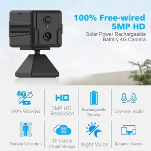 T9G6 3000mAh Mini <strong>Camera</strong> with 4G Wireless Connectivity 3MP Night Vision SIM Card Siren Mic CMOS Memory Built-in WiFi Features - Product Image 6