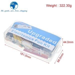 Volles DIY Electronic Kit Bread board Jumper Wire Netzteil Kondensator LED-Licht für Arduino Nano UNO Mega Basic Starter Kit