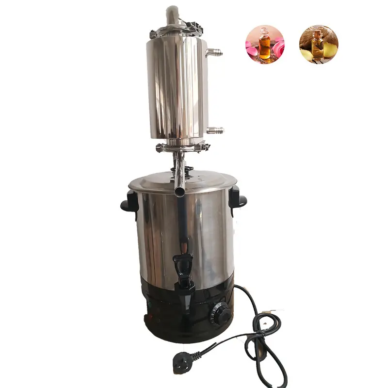 Máquina destilada de acero inoxidable para Perfume, aceite esencial, extracción y destilación de agua de pino, árbol de té y rosa