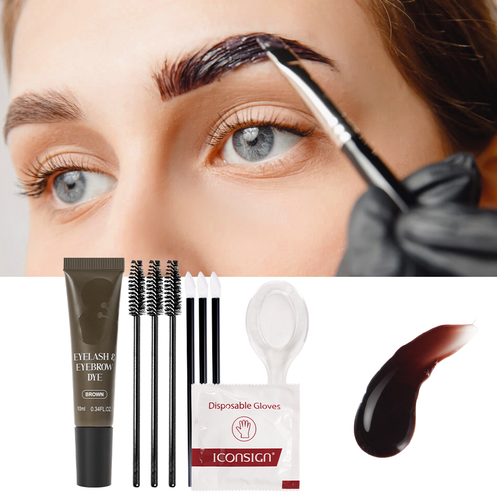 Teinture hybride 10ml - brun - henné pour sourcils, cils, cheveux et peau