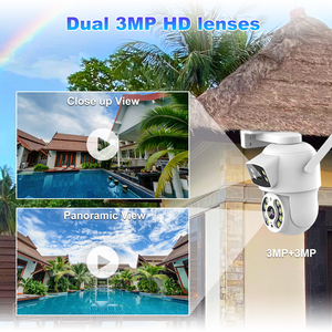 <strong>3MP</strong> 360 Degrees Wide Angle Motion Tracking Outdoor Dual Lens WIFI PTZ <strong>Camera</strong> With Cloud Storage - Product Image 3