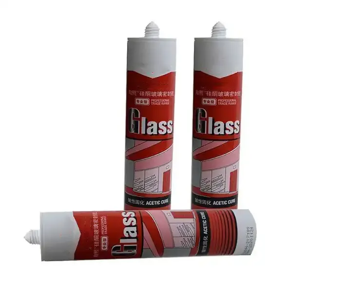 Sealant silikon tahan cuaca putih asetat campuran alami Gp silikon Sealant 1200 atap kaca sealant silikon