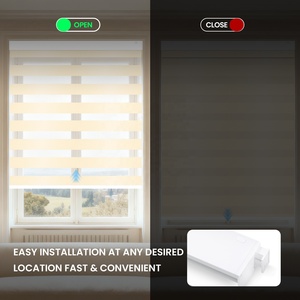 Zigbee Alexa vấn đề không có khoan không có công cụ mất điện thông minh tự động điện nhà cơ giới con lăn Shades Zebra Rèm cho Windows - Product Image 6