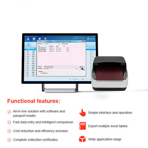 Escáneres de garantía de calidad Agencia de viajes Sistema de entrada de datos de pasaporte una solución todo en uno lector de pasaporte de software - Product Image 4